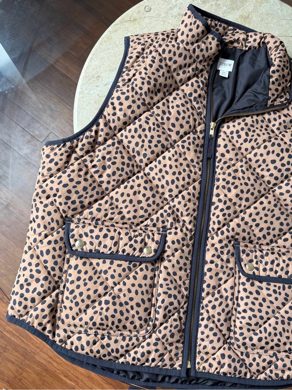 J. Crew Spotted Puffer Vest - Picture 3 of 8